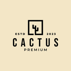 Cactus logo design vector Illustrations with creative concept