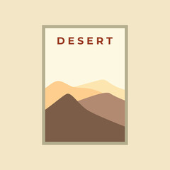 Sahara desert artistic poster template design