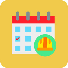 Labor Day Multicolor Round Corner Flat Icon