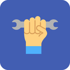 Tool Multicolor Round Corner Flat Icon