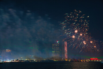 Abu Dhabi Fire Works in a national day