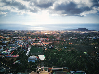 Obraz premium Aerial view of the Arafo valley