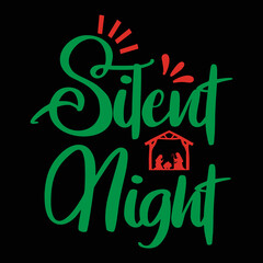 Silent night Shrit Print Template