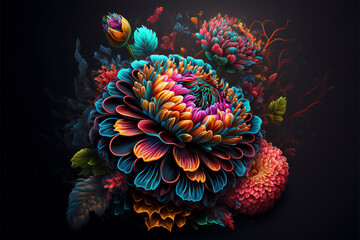 Obraz premium colorful flowers composition