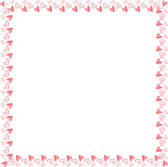Obraz premium Love Hearts Border Frame