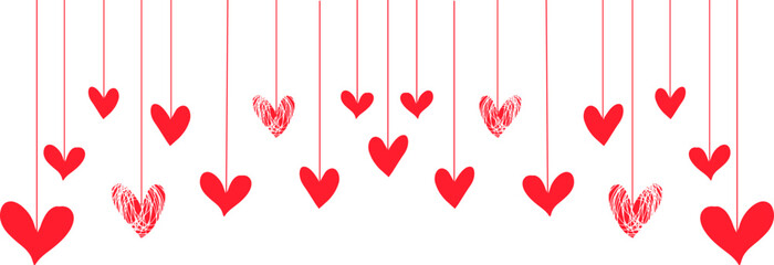 Hanging Love Hearts Decorative