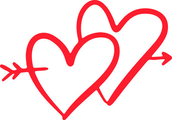 Two Hearts Love Decorative