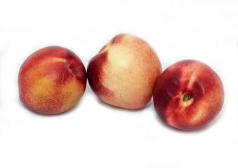 Fototapeta na wymiar Peaches isolated on white
