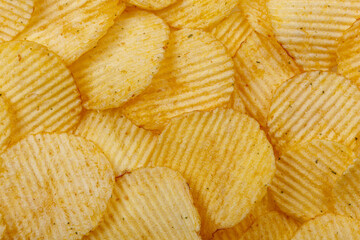 Lots of potato chips, texture