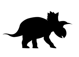 silhouette of a dinosaur on a white background