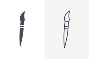 Brush icon isolated on white background. Paint brush icon pictogram vector