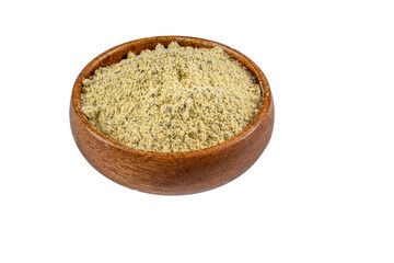 Chickpea flour is a pulse flour made from a variety of ground chickpea .Selective focus