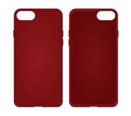 Red phone case. vector illustration