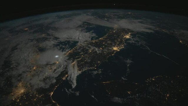Italy to Somalia along the Nile at night. Composed using photos from the International Space Station. Elements of this clip furnished by NASA.