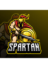 spartan mascot logo illustration esport idea