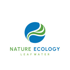 Water drop and leaf, Eco nature, spa, aquascape Logotype. Environment, natural liquid. Colorful Vector flat icon logo for business company. Corporate identity design element.