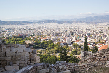 Naklejka premium Beautiful view of Athens landscape, Greece
