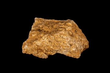 Stone isolated on black background.