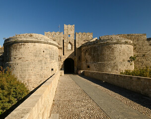 Beautiful view of Amboise gate of Rhodes
