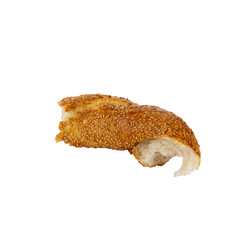 Turkish traditional sesame bagel transparance