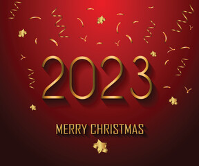 2023 Merry Christmas background.