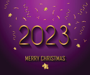 2023 Merry Christmas background.