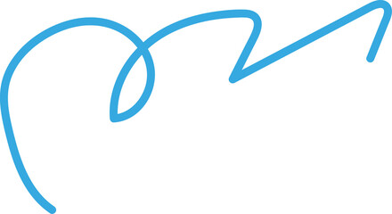 Abstract curve blue line png