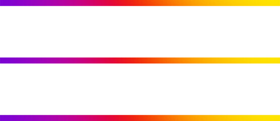 Colorful gradient three lines writing png