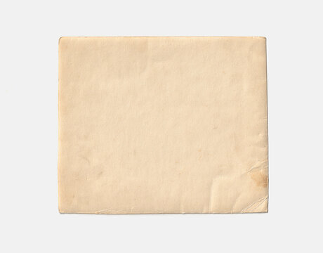 Old brown paper on white background. Vintage