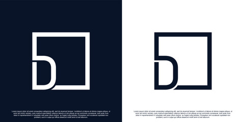 Creative initial letter D logo design with unique concept Premium Vector Part 2
