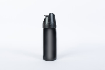 Black gas spray isolated on white background