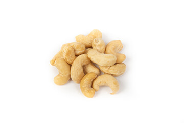 a bunch of cashew beans on a white background