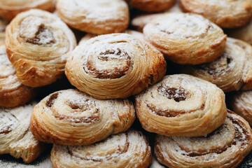 Fototapeta premium Beautifully decorated catering snacks and appetizers