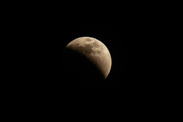 The moon during a total lunar eclipse