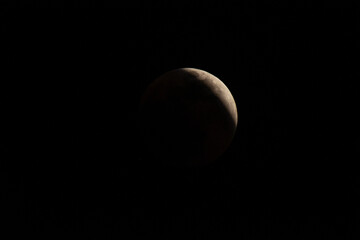 The moon during a total lunar eclipse