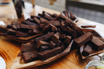 Beautifully decorated catering snacks and appetizers