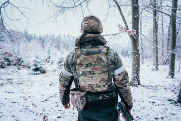 Russian soldier in occupied territory.