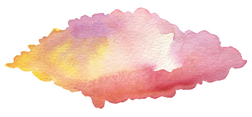 Obraz premium PNG Abstract watercolor brushstrokes painting smear on tranparent background. Texture paper.