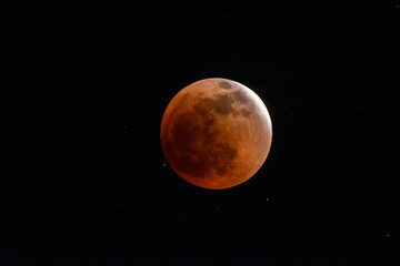 Obraz na płótnie Canvas The moon during a total lunar eclipse
