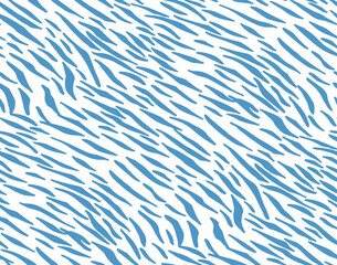 Full seamless tiger and zebra stripes animal skin pattern. Navy blue white texture for textile fabric print. Suitable for fashion use.