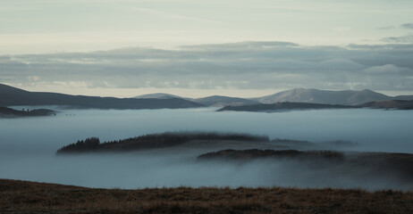Cloud inversion within a valley