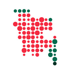 Bangladesh Silhouette Pixelated pattern map illustration
