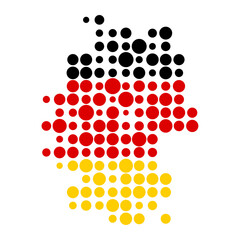 Germany Silhouette Pixelated pattern map illustration