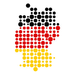 Germany Silhouette Pixelated pattern map illustration