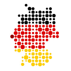 Germany Silhouette Pixelated pattern map illustration