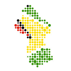 Guyana Silhouette Pixelated pattern map illustration