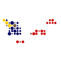 Malaysia Silhouette Pixelated pattern map illustration