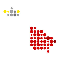 Malta Silhouette Pixelated pattern map illustration