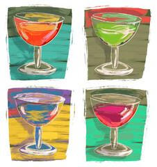 Join Us For Drinks! illustrations