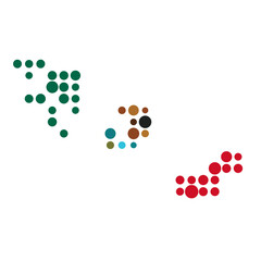 Mexico Silhouette Pixelated pattern map illustration
